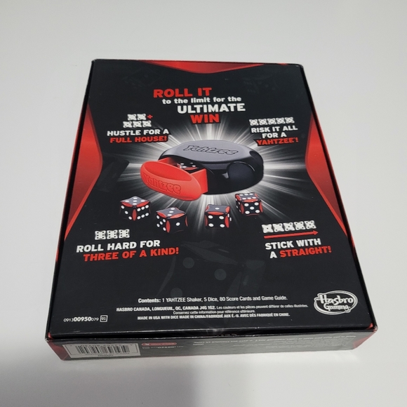 Yahtzee Classic Red & Black Edition Hasbro Gaming Made in USA - Picture 2 of 4